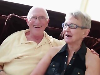Elderly grandmother surprises granddad with unexpected sexual encounter
